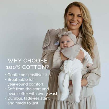 Rose Muslin Bandana Bibs Set (4-Pack) by Parker Baby Co., product view 5