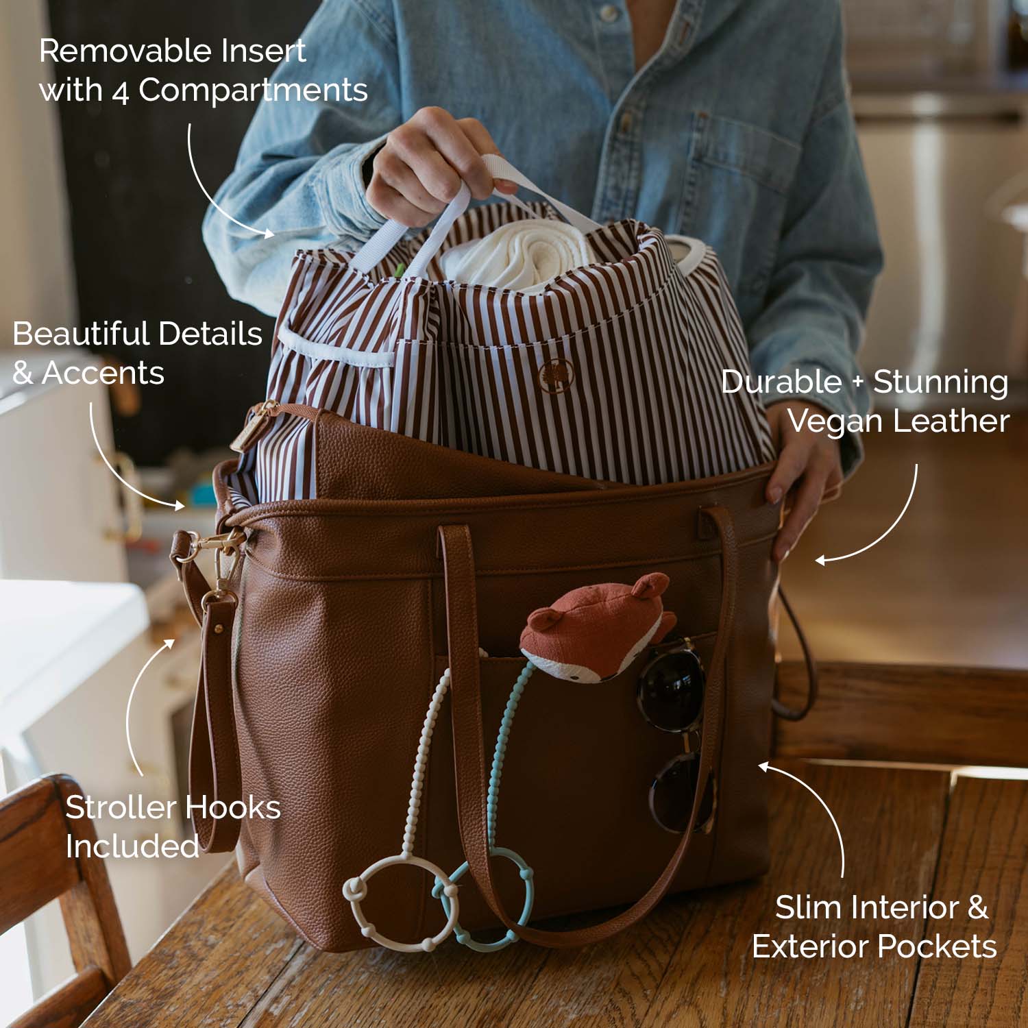 Willow Tote by Parker Baby Co., product view 5