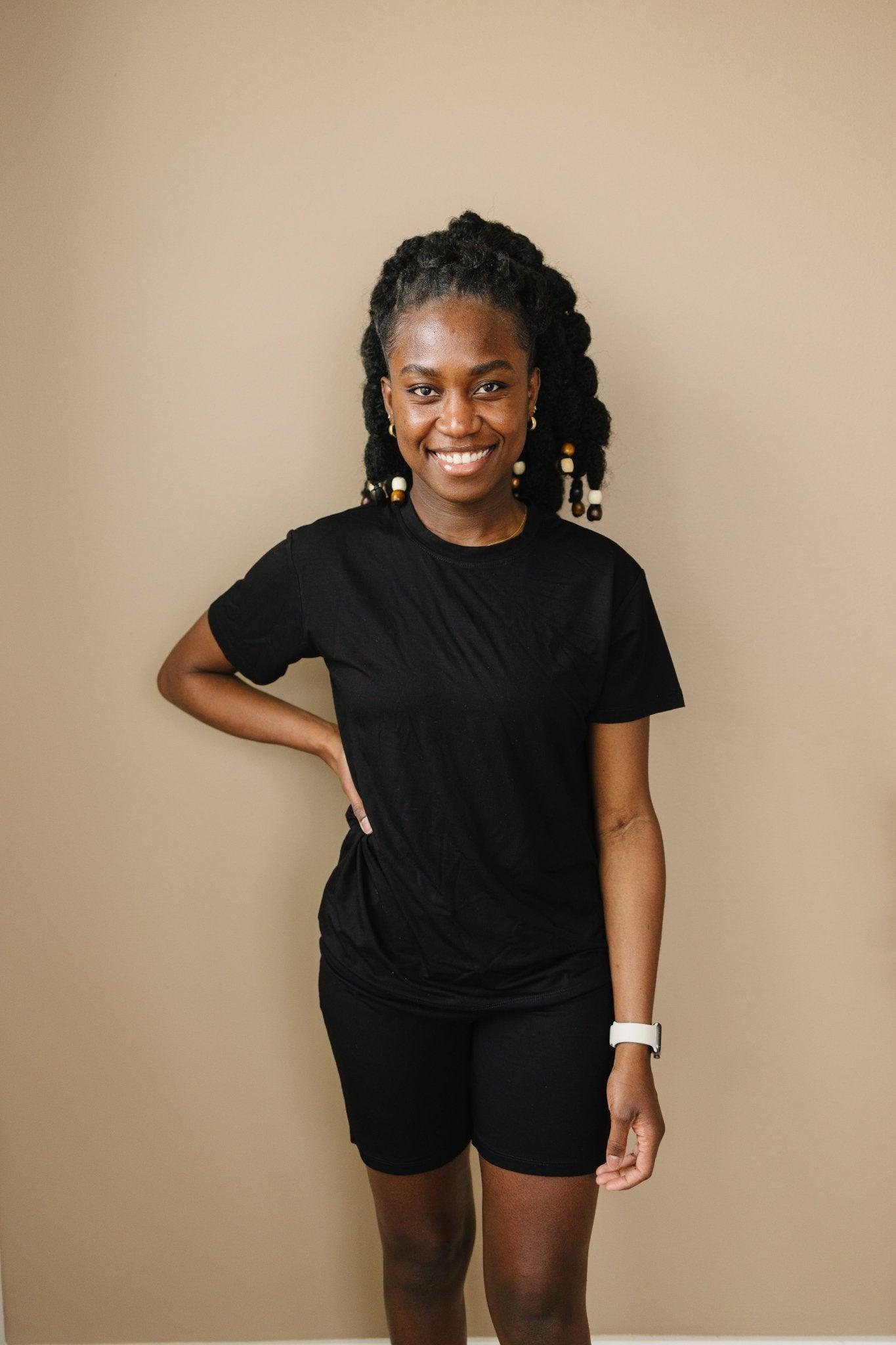 Women's Bamboo Tee & Bike Shorts - sold as separates by Little Joy Co., product view 19