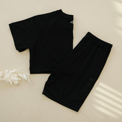 Women's Bamboo Tee & Bike Shorts - sold as separates by Little Joy Co., product view 10