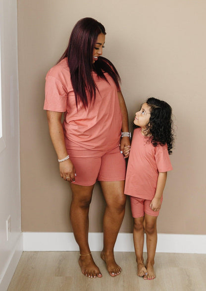 Women's Bamboo Tee & Bike Shorts - sold as separates by Little Joy Co., product view 18