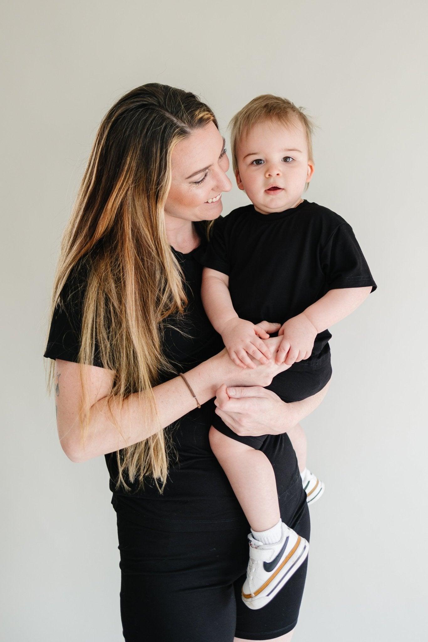 Women's Bamboo Tee & Bike Shorts - sold as separates by Little Joy Co., product view 14