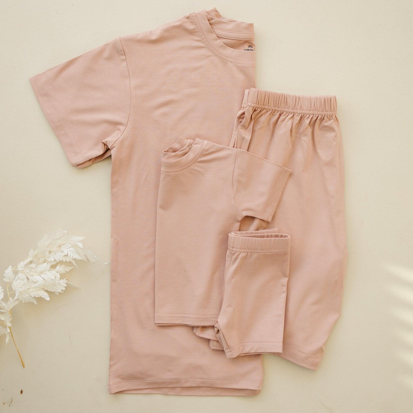 Women's Bamboo Tee & Bike Shorts - sold as separates by Little Joy Co., product view 8