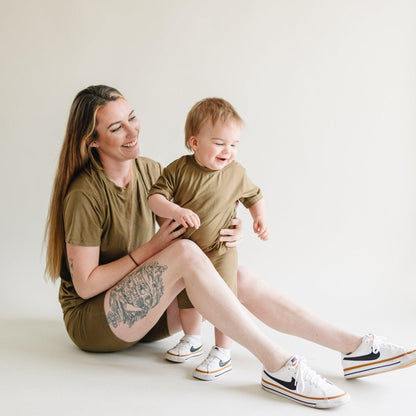 Women's Bamboo Tee & Bike Shorts - sold as separates by Little Joy Co., product view 7